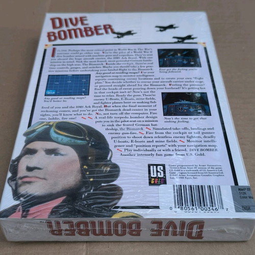 Dive Bomber Atari ST sealed, US Gold / Epyx