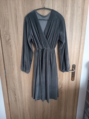 Velvet dress size S-M new gray