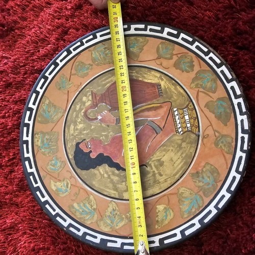 Decorative clay plate like new