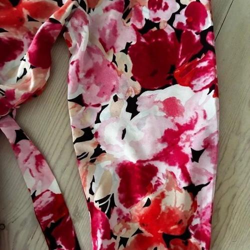 Suzzy & Milly midi dress with front button shirt style, floral pink