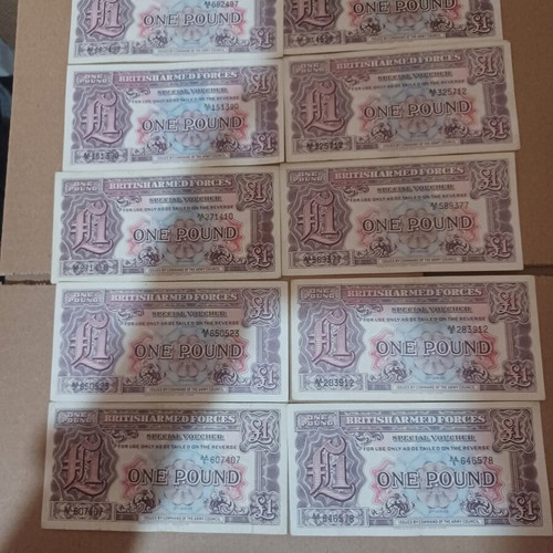 British Armed Forces Special Voucher £1 set of 10