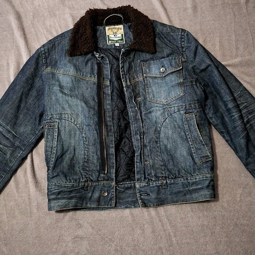 Men's denim jacket size M-L, blue