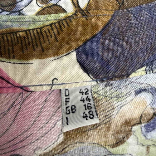 Vintage 100% viscose blouse M-L like new, multicolor