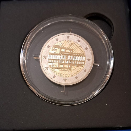 France 2025 2 Euro Reverse Proof Coin Louvre Museum new