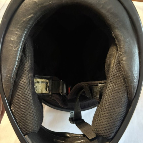 Suomy full face motorcycle helmet used, size Large, black