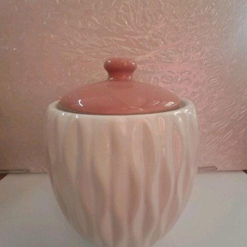 Ceramic storage jar new, set of 2, 10x12 cm