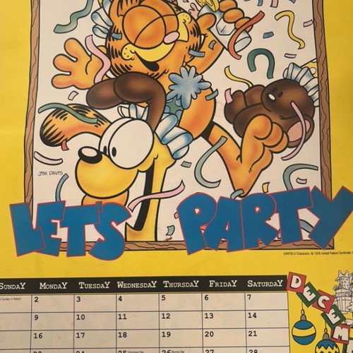 Garfield 1978 calendar used