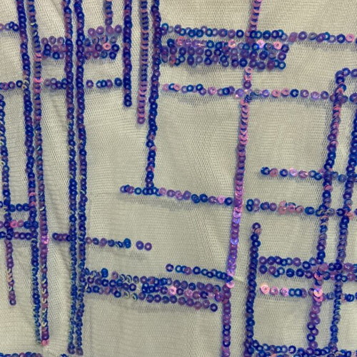 Women's dress with straps like new with blue-purple sequins