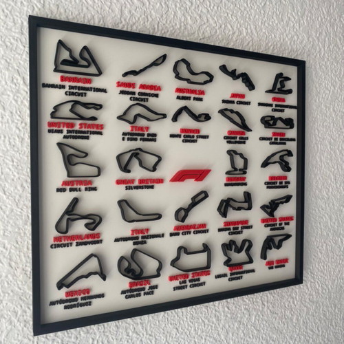 Formula 1 3D board new with tracks and locations
