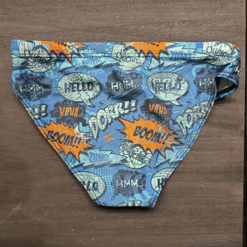 Aquarapid Boys Boom Swim Brief used, multicolor, size 10-11