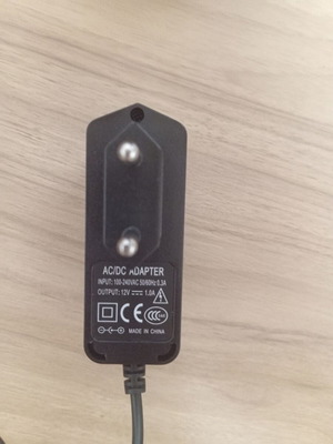 AC/DC adapter used 100-240V 50-60Hz 0.3A