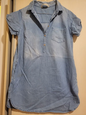 Bershka jean shirt dress like new, blue, size M