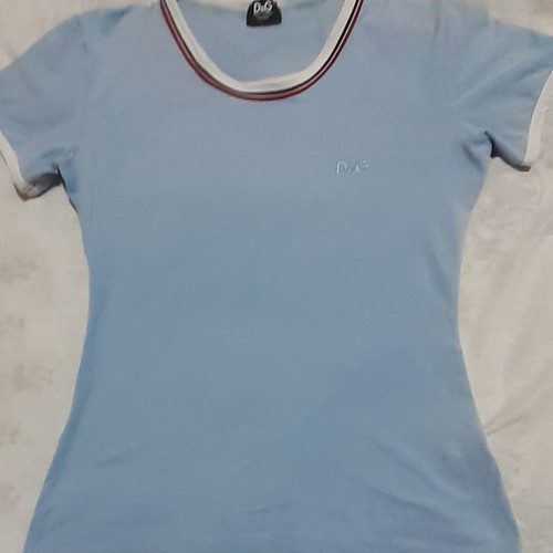 D&G authentic women's t-shirt used, size S-M, light blue
