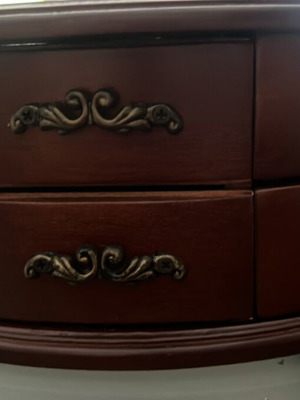 Jewelry box new with musical wind-up brown