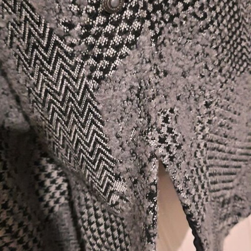 Vintage Anna Biagini women's coat made in Italy, like new, gray patchwork