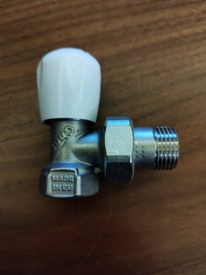 Cherbros Γωνιακός Διακόπτης Εξωτερικού Βρόγχου ½" για Σώμα Καλοριφέρ 10 τεμάχια καινούργια