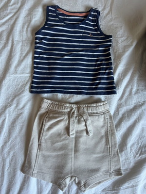 Boys' summer set with sleeveless top and shorts like new
