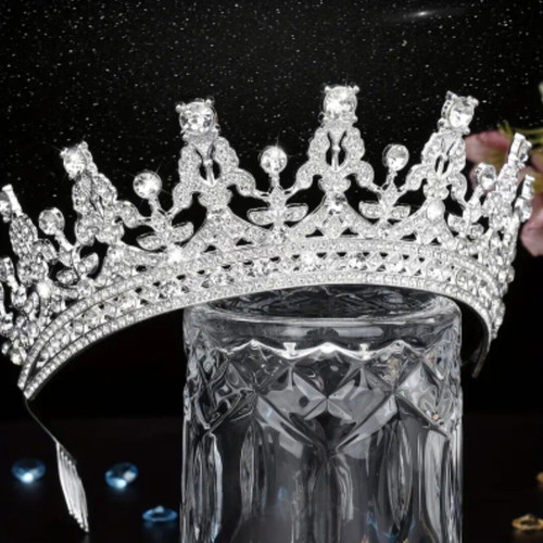 Bridal crown with crystal rhinestones new, tiara #15