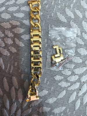 Metal gold watch strap new, 20mm width