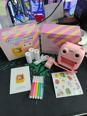 Παιδική φωτογραφική μηχανή 2 σε 1 D8 2,8" καινούργια με δωράκια ροζ και γαλάζιο