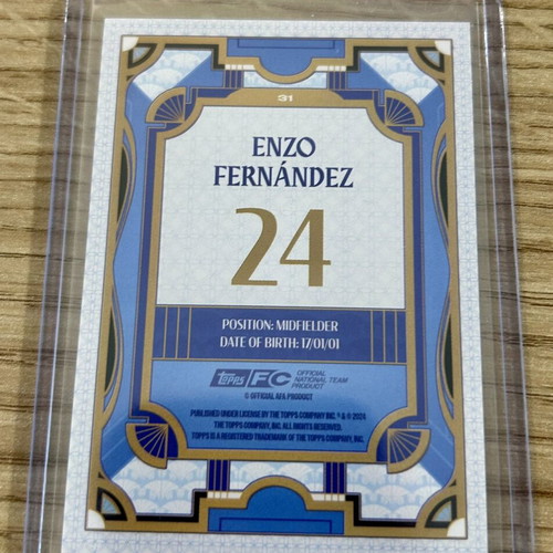 Enzo Fernandez Argentina winning card Topps 2024