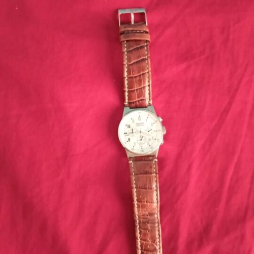 Esprit wristwatch ES000T31021, stainless steel, brown leather strap