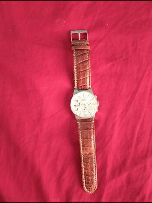 Esprit wristwatch ES000T31021, stainless steel, brown leather strap