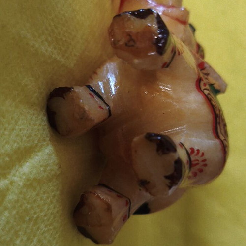 Set of 3 Handmade Marble Elephant Figurines New