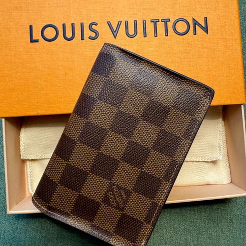 Louis Vuitton Juliette wallet like new, Damier canvas and Rose Ballerine leather