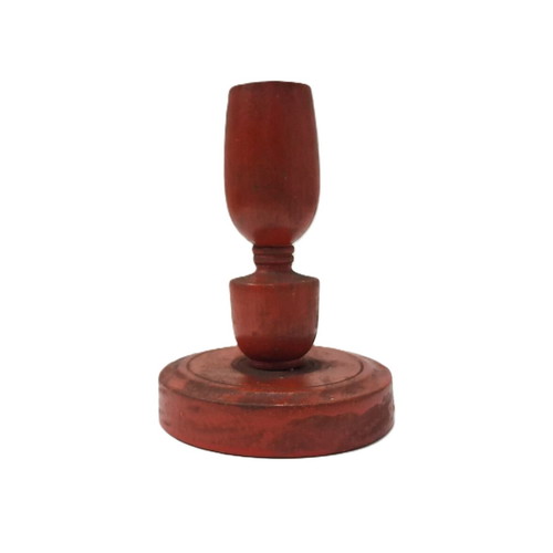 Vintage wooden lamp part used, 15 cm
