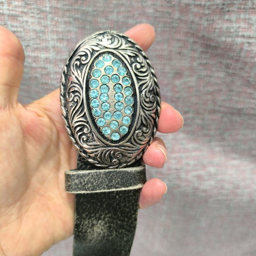 Vintage belt with rhinestones like new, size L, length 100 cm