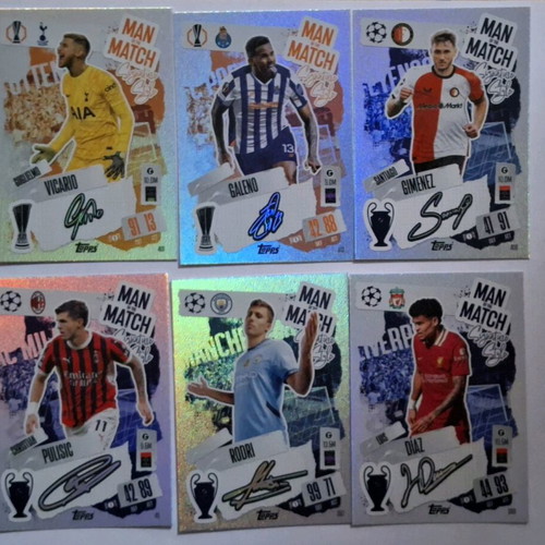 Man Of The Match Signature 2024-2025 new, set of 6 cards