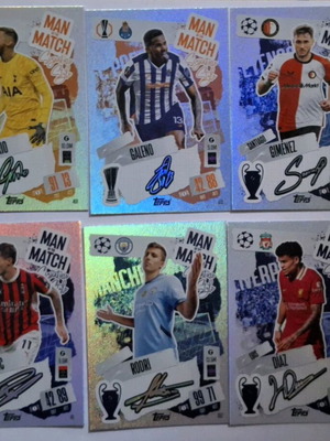 Man Of The Match Signature 2024-2025 new, set of 6 cards