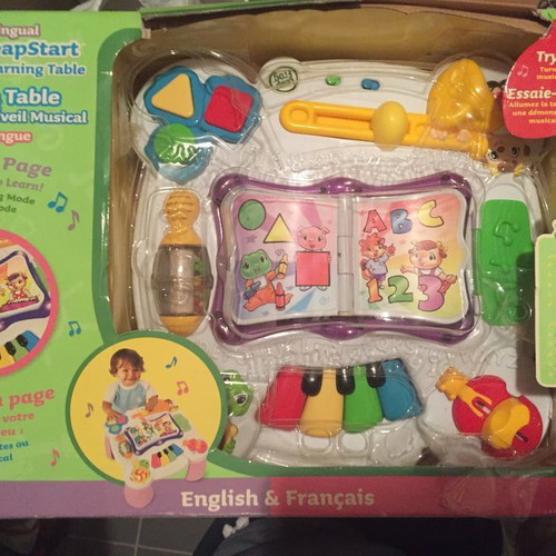 Activity table used with English and French songs