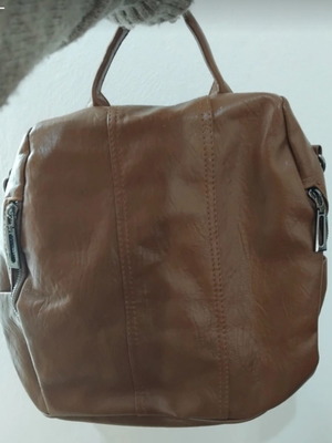 Anti-theft backpack unused brown