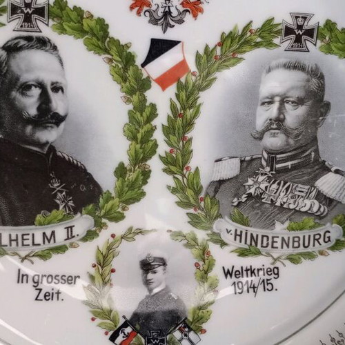 Collectible porcelain decorative plate Germany WWI like new