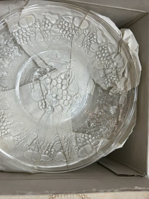 Classic glass cake plates, new