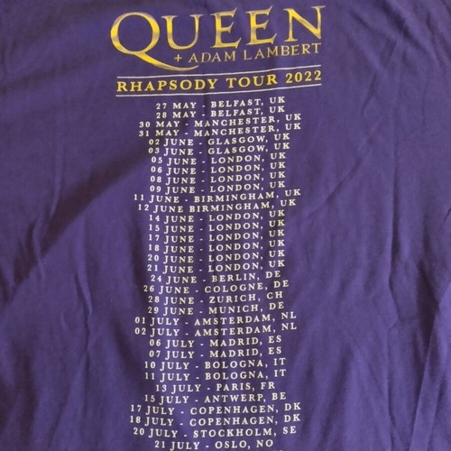 Queen Fashion tour t-shirt, purple, XL