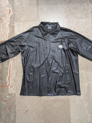 Black Waterproof Coach Jacket XL Paco like new, 100% PVC