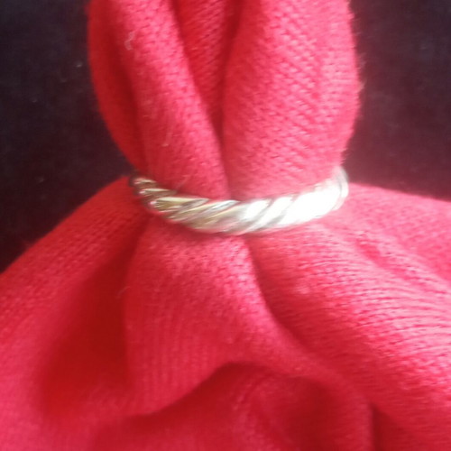 Ring in wedding band style silver 925 vintage size 47 like new