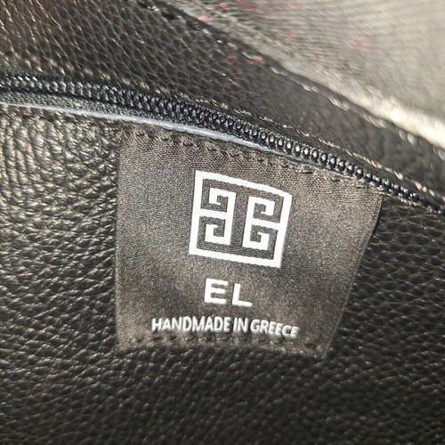 El Bag Tsantilis backpack like new, black with green olive and burgundy