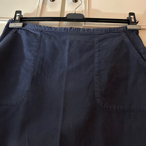 Sisley Mini Skirt Size 44 Dark Blue 100% Cotton Like New