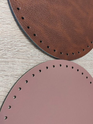 Leather round base for knitted bag new