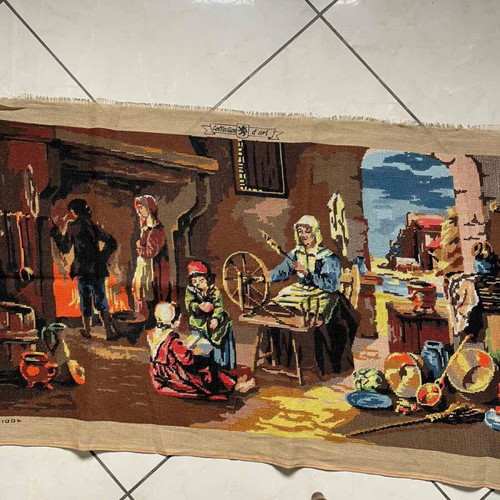 Handmade embroidery "Traditional Mansion The Spindle" like new