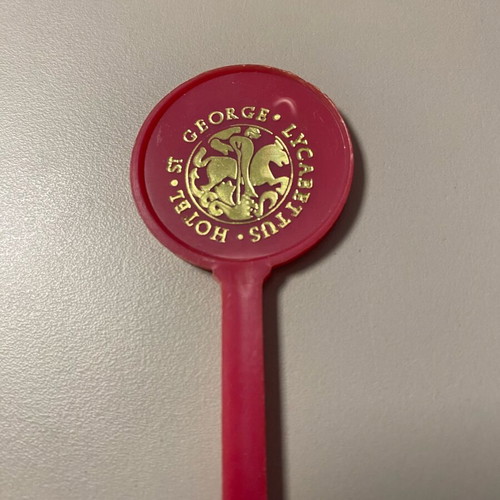 Collectible Hotel St George Lucabettus Stirrer 1990 like new