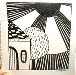 House mini hand-drawn sketch on Bristol 250gr paper new