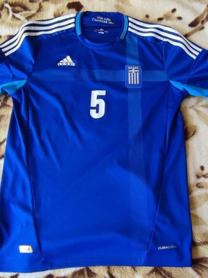 Φανέλα ποδοσφαίρου Adidas Ελλάδας №5 Kyriakos Papadopoulos μέγεθος L σαν καινούργια