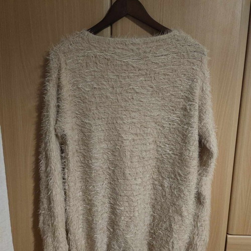 Fuzzy sweater used, nude, one size