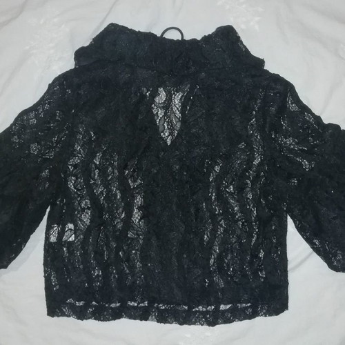 Mary Lides lace jacket new, size M/L, black