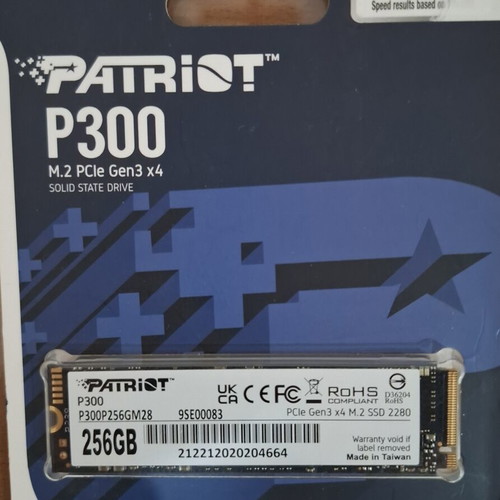 Patriot P300 SSD 256GB M.2 PCI Express 3.0 New